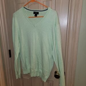 Mens Sz M Brooks Brothers 346 Supima Cotton Light Green Sweater